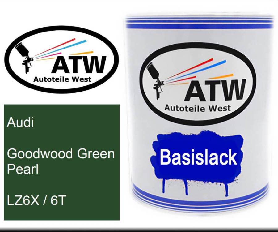 Audi, Goodwood Green Pearl, LZ6X / 6T: 1L Lackdose, von ATW Autoteile West.